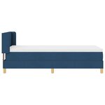 vidaXL Lit à ressorts avec matelas Bleu 190 x 90 cm tissu