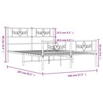 vidaXL Cadre de lit métal avec tête de lit/pied de lit blanc 140x200cm
