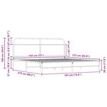vidaXL Cadre de lit en métal sans matelas chêne sonoma 183x213 cm