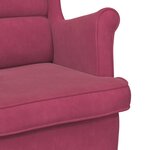 vidaXL Fauteuil rouge bordeaux velours