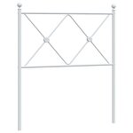 vidaXL Tête de lit métal blanc 75 cm