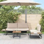 vidaXL Table basse Noir et Marron 55 x 55 x 35 cm