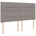 vidaXL Sommier à lattes de lit avec matelas Taupe 200x200 cm Tissu