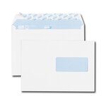 Paquet de 500 enveloppes auto-adhésives fenêtre 45x100 162 x 229 mm blanc gpv