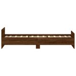 vidaXL Cadre de lit chêne marron 90x190 cm bois d'ingénierie