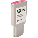 Cartouche Jet d'encre N°728 Magenta HP (300 ml) pour Imprimante traceur HP