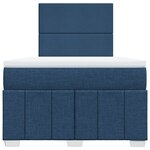 vidaXL Sommier à lattes de lit avec matelas Bleu 120x200 cm Tissu