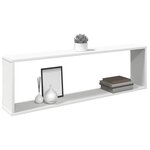 vidaXL Étagères cube murales 4 Pièces Blanc 100x15x30cm bois d'ingénierie