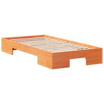 vidaXL Cadre de lit surélevé Marron 80 x 200 cm Bois massif en pin