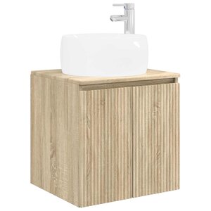 vidaXL Vanité de lavabo mural Chêne Sonoma 49 5 x 44 5 x 66 cm