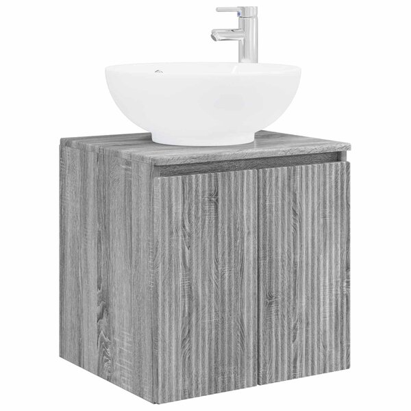vidaXL Vanité de lavabo mural Sonoma gris 49 5 x 44 5 x 65 cm