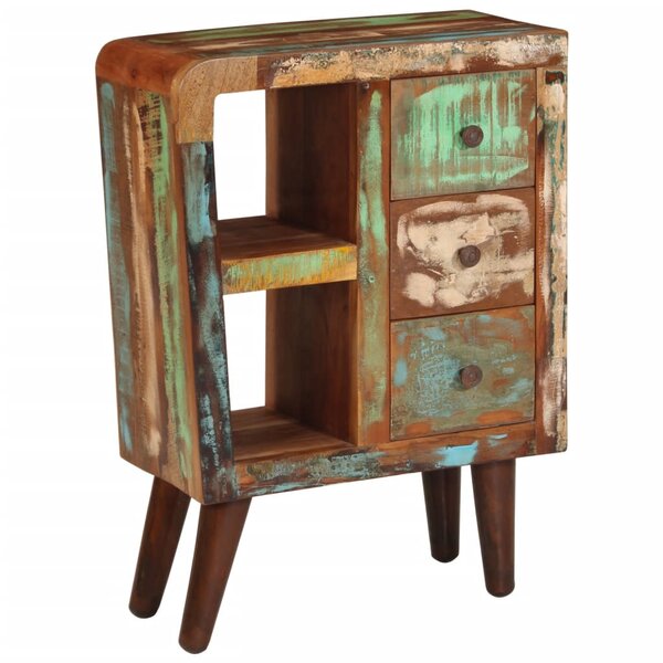 vidaXL Buffet 55x30x80 cm bois massif de récupération