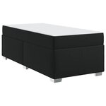 vidaXL Cadre de lit avec matelas Noir 100 x 200 cm tissu