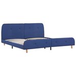 vidaXL Cadre de lit Bleu Tissu 180x200 cm