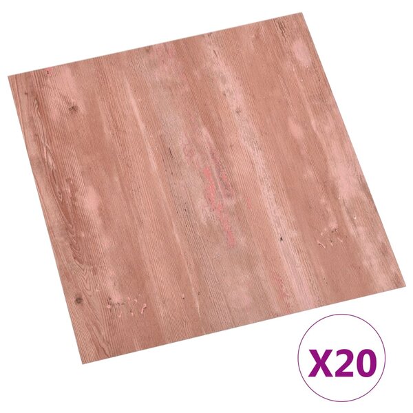 vidaXL Dalles de plancher autoadhésives 20 Pièces PVC 1 86 m² rouge