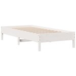 vidaXL Lit bibliothèque sans matelas blanc 90x190cm bois de pin massif