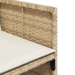 vidaXL Chaises de jardin avec coussins lot de 4 beige résine tressée