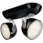 Philips myliving plafonnier led "dyna" 2 x 3 w noir 532323016