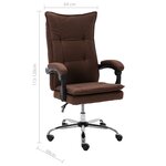 vidaXL Chaise de bureau Marron Tissu