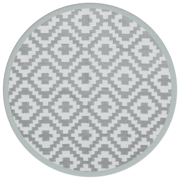vidaXL Tapis d'extérieur gris Ø200 cm PP