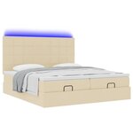 VidaXL Cadre de lit ottoman avec matelas crème 160x200 cm tissu