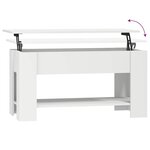 vidaXL Table basse blanc 101x49x52 cm bois d'ingénierie