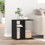 Table d'appoint vidaXL en chêne noir 50x30x50 cm en bois reconstitué