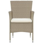 vidaXL Ensemble à manger de jardin 3 Pièces Résine tressée Beige