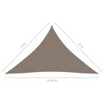 vidaXL Voile de parasol Tissu Oxford triangulaire 3x3x4 24 m Taupe