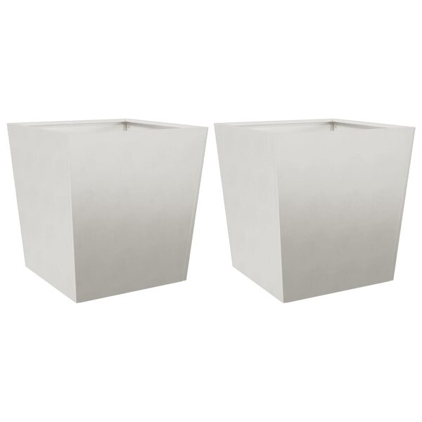 vidaXL Jardinières 2 Pièces 50x50x50 cm acier inoxydable