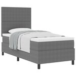 vidaXL Lit à Sommier avec Matelas Gris Clair 90x200 cm Velours Côtelé