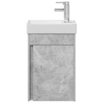 vidaXL Meuble de salle de bain avec robinet Gris béton
