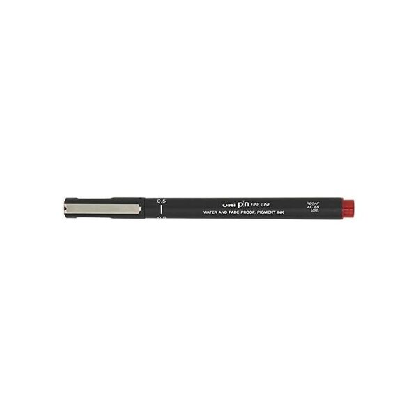 Feutre technique Pointe Fine PIN 05200 B 0 5mm Rouge UNI-BALL
