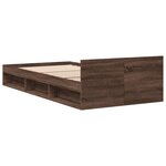 vidaXL Cadre de lit et tiroir chêne marron 90x200 cm bois d'ingénierie