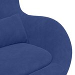 vidaXL Fauteuil Œuf en Velours Bleu de Police