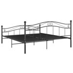vidaXL Cadre de lit sans matelas noir métal 140x200 cm