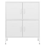 vidaXL Armoire de rangement Blanc 80x35x101 5 cm Acier