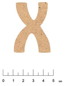 Alphabet en bois MDF adhésif 5 cm Lettre X