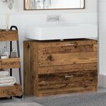 vidaXL Meuble sous lavabo Bois ancien 78x37x59 cm Bois récupéré