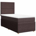 vidaXL Sommier à lattes de lit avec matelas Marron foncé 100x200 cm