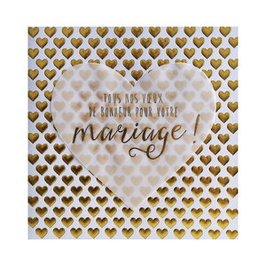 Carte de voeux glamour - mariage - tous nos voeux de bonheur