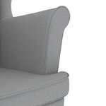 vidaXL Fauteuil avec repose-pied Gris clair Tissu