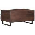 vidaXL Table basse marron 80x55x40 cm bois de massif manguier