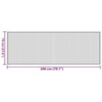 vidaXL Tapis rectangulaire marron foncé 70x200 cm bambou