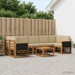 vidaXL Ensemble de canapés d'extérieur avec coussin 6 Pièces