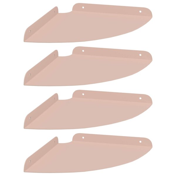vidaXL Étagère flottante avec étagère 4 Pièces Rose 24 x 24 x 2 cm