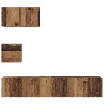 vidaXL Meuble TV mural 4 Pièces Bois ancien 80 x 30 x 30.5 cm