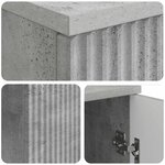 vidaXL Bureau Gris béton 142 5 x 50 x 75 cm Bois d'ingénierie