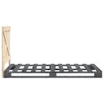 vidaXL Cadre de lit sans matelas gris 90x200 cm bois de pin massif