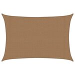 vidaXL Voile d'ombrage 160 g/m² Taupe 3x5 m PEHD